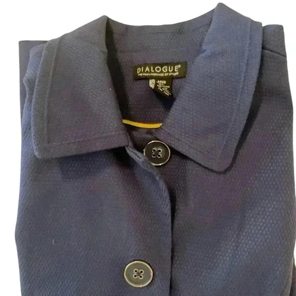 Women’s Royal Blue Button Front Peacoat by Dialogue size L - Picture 4 of 6